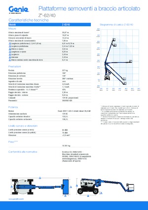 Gumikerekes töretőgémes munkaállványok Genie Z-62/40