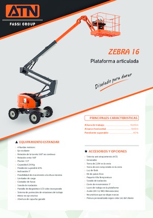 Gumikerekes töretőgémes munkaállványok ATN ZEBRA 16