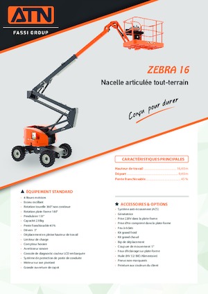 Gumikerekes töretőgémes munkaállványok ATN ZEBRA 16