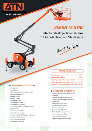 Gumikerekes töretőgémes munkaállványok ATN ZEBRA 16 STAB