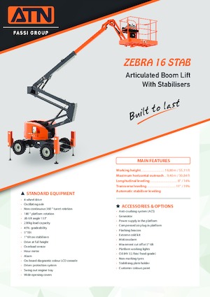 Gumikerekes töretőgémes munkaállványok ATN ZEBRA 16 STAB