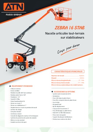 Gumikerekes töretőgémes munkaállványok ATN ZEBRA 16 STAB