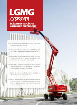 Gumikerekes töretőgémes munkaállványok LGMG  AR20JE