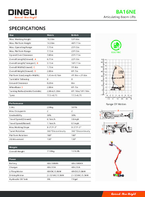 Gumikerekes töretőgémes munkaállványok Dingli BA16NE