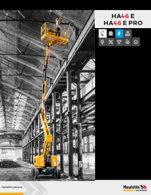 Gumikerekes töretőgémes munkaállványok Haulotte HA46 E