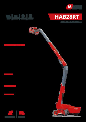 Gumikerekes töretőgémes munkaállványok MAGNI HAB24RT