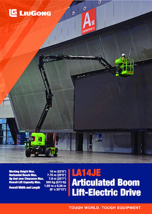 Gumikerekes töretőgémes munkaállványok Liugong LA14JE
