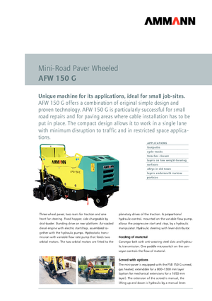 Gumikerekes finiserek Ammann AFW 150 G