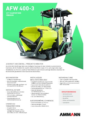 Gumikerekes finiserek Ammann AFW 400-3