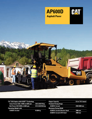 Gumikerekes finiserek Caterpillar AP600D