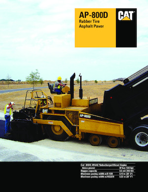 Gumikerekes finiserek Caterpillar AP800D