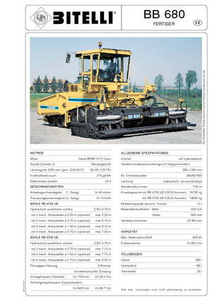 Gumikerekes finiserek Bitelli BB 680 RB 5700 VB