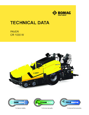 Gumikerekes finiserek Bomag CR 1030 W