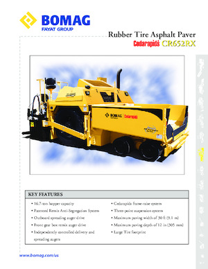 Gumikerekes finiserek Bomag CR 652 RX