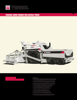 Gumikerekes finiserek Terex CR552RX
