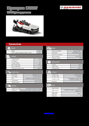 Gumikerekes finiserek Dynapac D30W