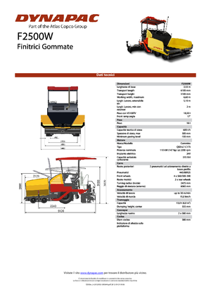 Gumikerekes finiserek Dynapac F 2500 W