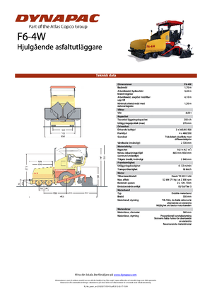 Gumikerekes finiserek Dynapac F 6-4 W