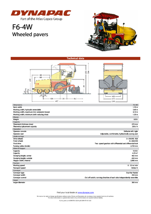 Gumikerekes finiserek Dynapac F 6-4 W