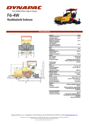 Gumikerekes finiserek Dynapac F 6-4 W
