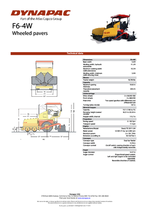 Gumikerekes finiserek Dynapac F 6-4 W