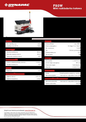 Gumikerekes finiserek Dynapac F80W