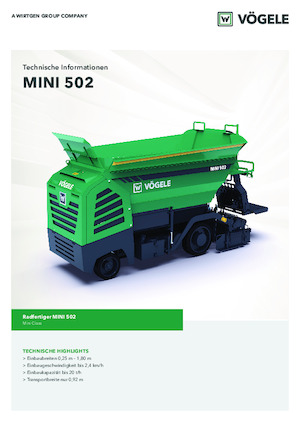 Gumikerekes finiserek Vögele Mini 502