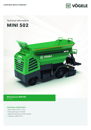 Gumikerekes finiserek Vögele Mini 502