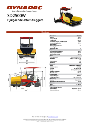Gumikerekes finiserek Dynapac SD 2500 W