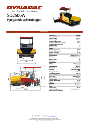 Gumikerekes finiserek Dynapac SD 2500 W