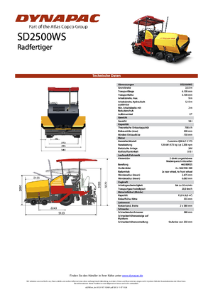 Gumikerekes finiserek Dynapac SD 2500 WS