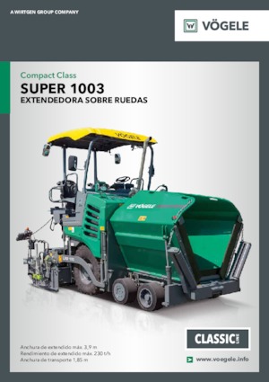 Gumikerekes finiserek Vögele Super 1003
