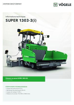 Gumikerekes finiserek Vögele Super 1303-3i