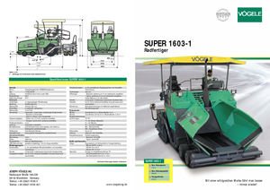 Gumikerekes finiserek Vögele Super 1603-1