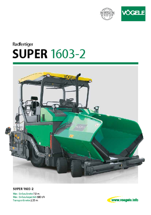 Gumikerekes finiserek Vögele Super 1603-2