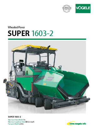 Gumikerekes finiserek Vögele Super 1603-2