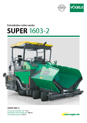 Gumikerekes finiserek Vögele Super 1603-2