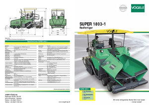 Gumikerekes finiserek Vögele Super 1803-1