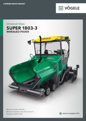 Gumikerekes finiserek Vögele Super 1803-3