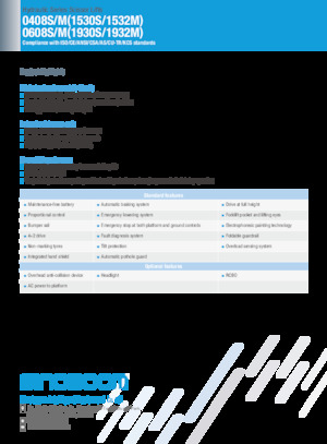 Gumikerekes ollós személyemelők Sinoboom 0608S 