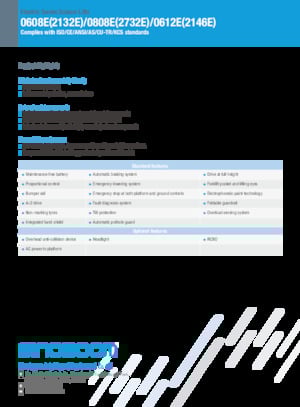 Gumikerekes ollós személyemelők Sinoboom 0608E