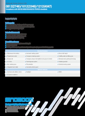 Gumikerekes ollós személyemelők Sinoboom 0812 