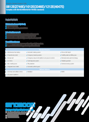 Gumikerekes ollós személyemelők Sinoboom 1212E 