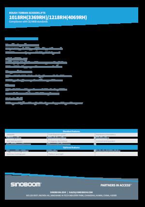 Gumikerekes ollós személyemelők Sinoboom 1018RH 