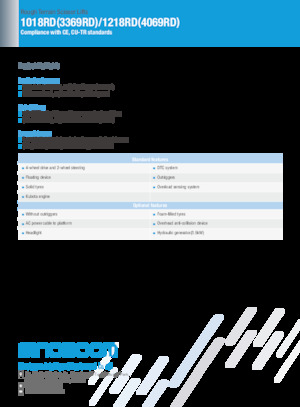 Gumikerekes ollós személyemelők Sinoboom 1018RD