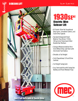 Gumikerekes ollós személyemelők MEC 1930SEAC Slim