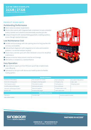 Gumikerekes ollós személyemelők Sinoboom 2132E