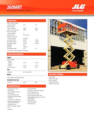 Gumikerekes ollós személyemelők JLG 260MRT