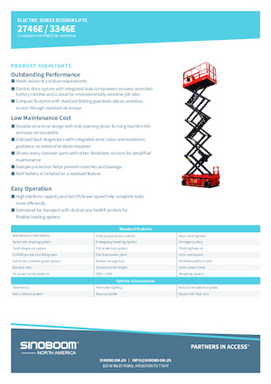 Gumikerekes ollós személyemelők Sinoboom 3346E