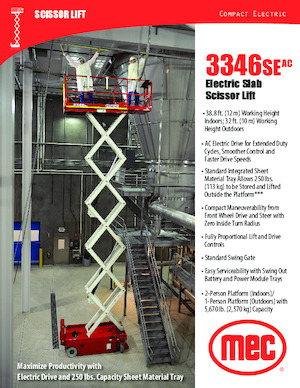 Gumikerekes ollós személyemelők MEC 3346SEAC Compact